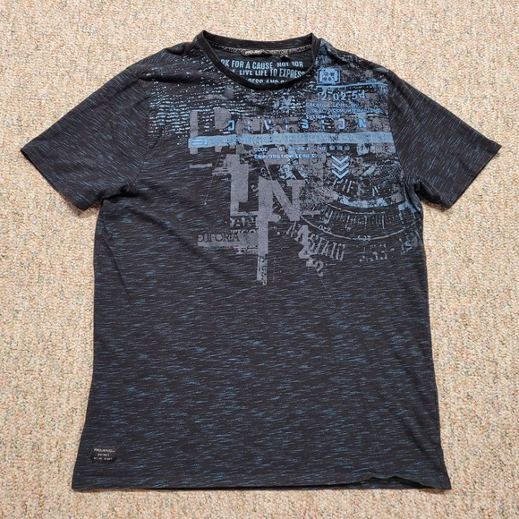 Projek Raw Other - Projek Raw Shirt Mens Large Black Blue Space Dye Exploration Series Logo Graphic